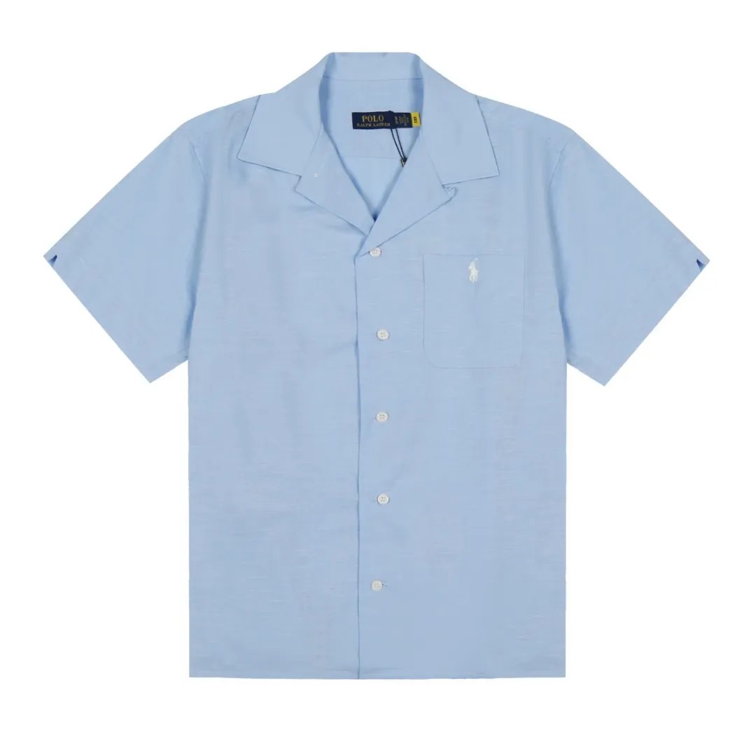 P230 White background picture [High-end quality] Style number: 25055# Color: Navy blue/off-white/ice blue/light pink/chicken yellow/khaki Size: S to XL - Ralph Lauren/Ralph Lauren 25SS Summer popular high-quality old money style Cuban collar pocket style short-sleeved linen couple shirt - originality restoration 95% cotton blended bamboo linen pre-car wash treatment tight and soft texture ✅ - 100% restored workmanship Complete professional shirt with embedded clips in bifurcated sleeves, top button earrings ✅ - Custom dyed original pearlescent white buttons with different sizes ✅ - Special shaped chiffon foil inside the collar door tube, which is not easy to deform and pull ✅ - Ralph Lauren/linen pocket style short-sleeved shirt. It is different from the classic style and has a niche style. It perfectly combines comfort and high-end. An indispensable piece in summer. It is both cool and textured. It is the king of ins style with every snap. It can be used for commuting and vacationing. There’s no pressure to switch between different styles, and the classics never go out of style.